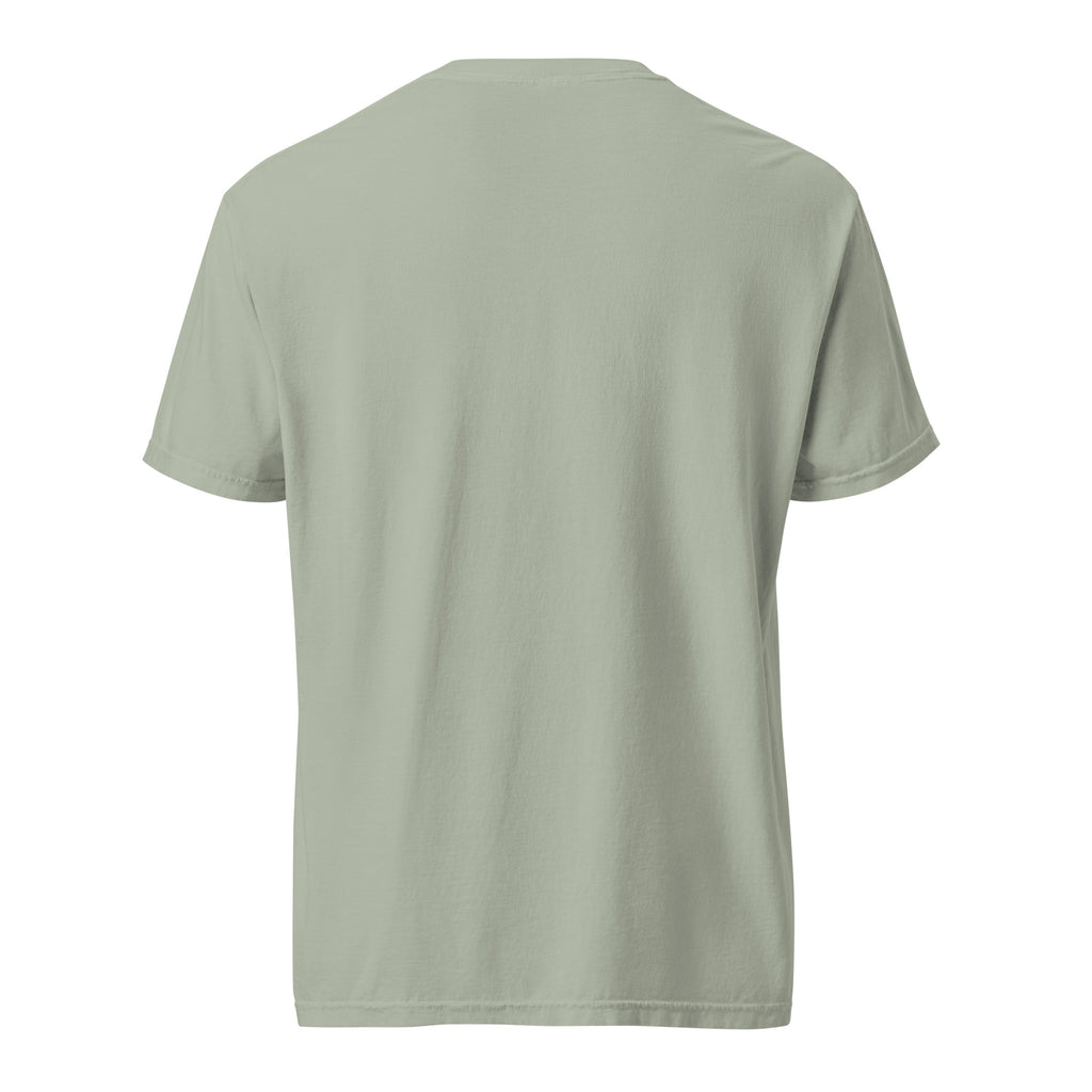 Unseen Battle heavyweight Christian t-shirt with cross, crown of thorns and nails, back view